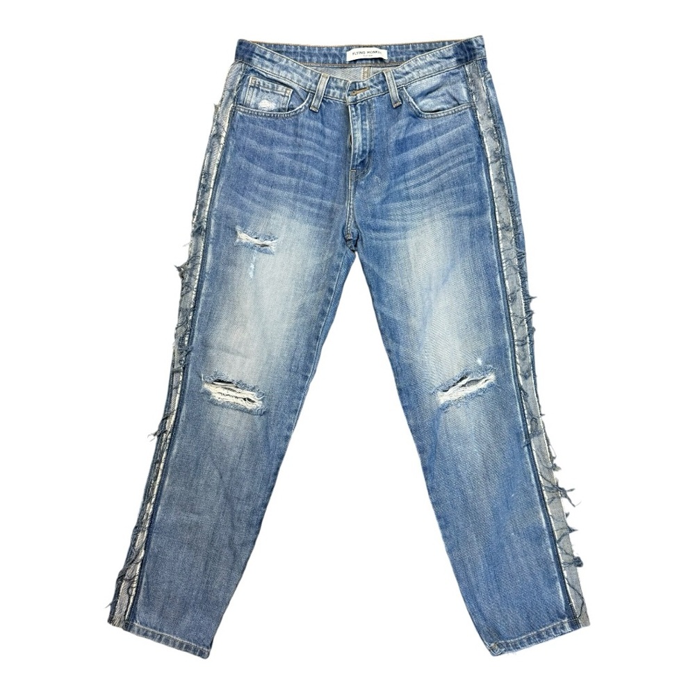 Flying Monkey Distressed Crop Jeans